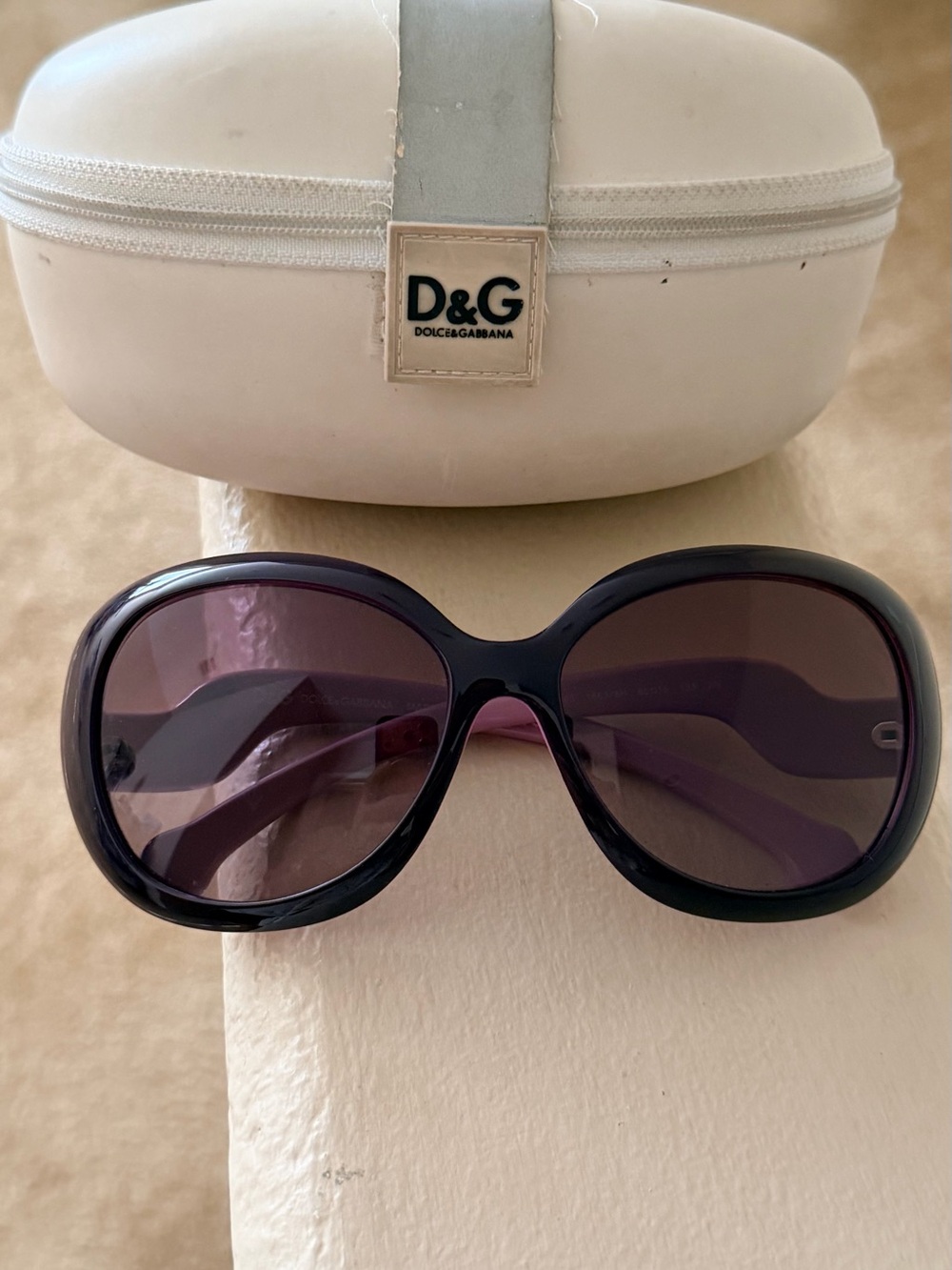 Dolce & Gabbana Women's Oversized Sunglasses in Purple and Black